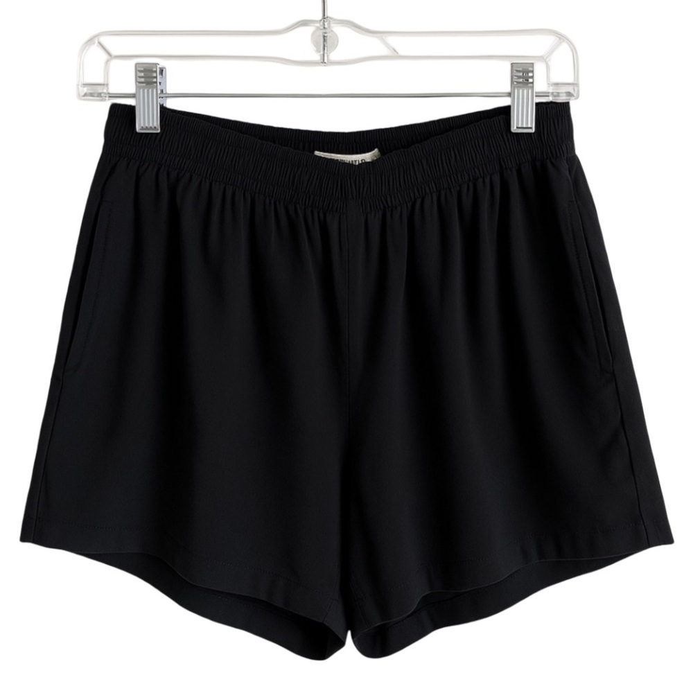 Wilfred Free Black Rayon Shorts w/ Pockets - Size L NWOT Aritzia Lounge
